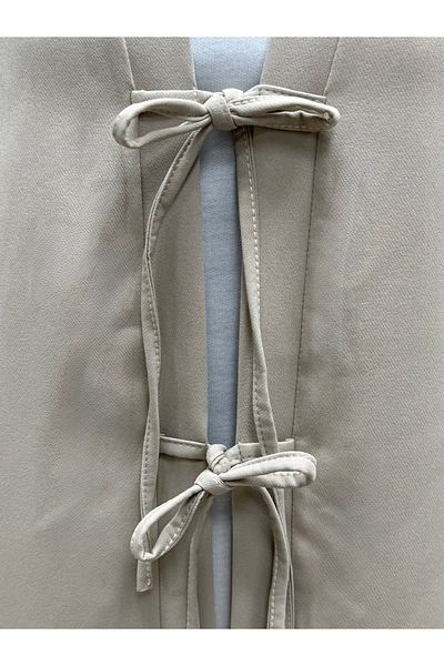 MİHRA STORE Emine Double Laced Pant Suit-Tn013 Stone