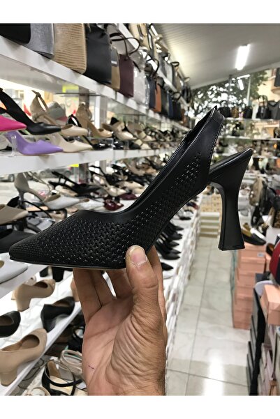 Brs White Perforated Goblet Heeled Stiletto