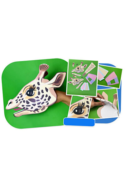 Probest DESIGN Giraffe Hand Puppet, Mentossori Cut Paste Art Puppet Hand Skill