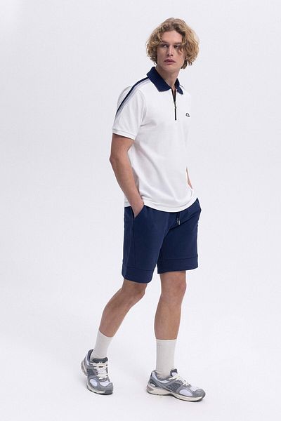 Ellesse Men's White Polo Neck T-Shirt Em169-1-Of