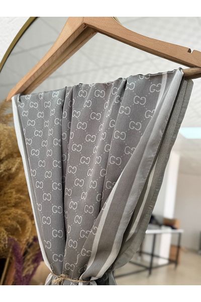 MİHRA STORE Rosalia Brand Voile Shawl Gray