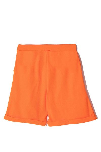 zepkids Ribbed Orange Color Girl's Shorts