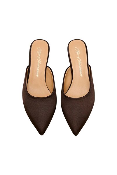 AGE OF INNOCENCE Brenda Satin, Saten Üst Yüzeyli, 4.5 cm Topuklu, Hakiki Deri Tabanlı Zarif Ayakkabı