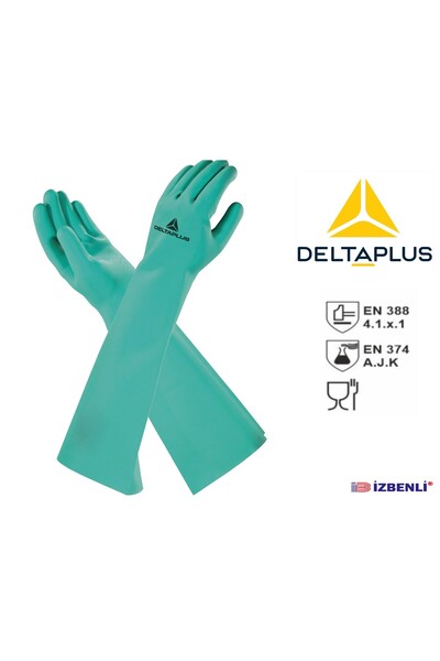 Delta Plus Heavy Chemical Resistant Food Compatible Nitrile Work Gloves 46 Cm.