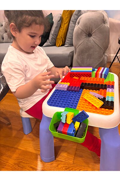 ToyznKidz Sandalyeli Aktivite Masası Legolu 64 Parça