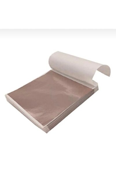 AEÇTASARIM Açık Gül Altın Yaprak Varak (10 adet) Epoksi Reçine (8x8.5)