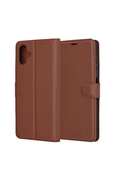Techsuit Case for Samsung Galaxy A06 - Techsuit Leather Folio - Brown