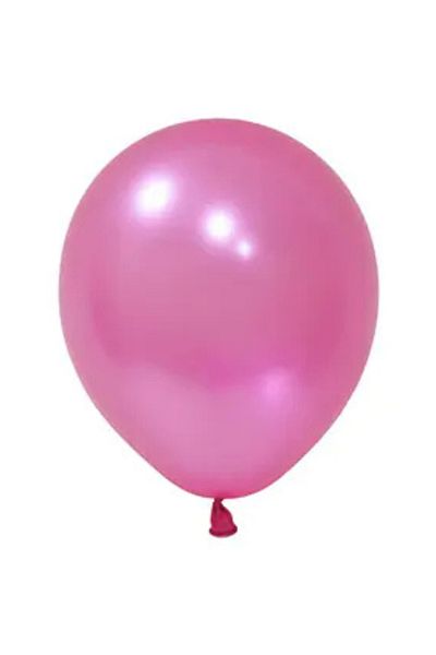 tedaks 20Pcs 5 Inch 12.5 cm Metallic Fuchsia Balloon Birthday Ornament