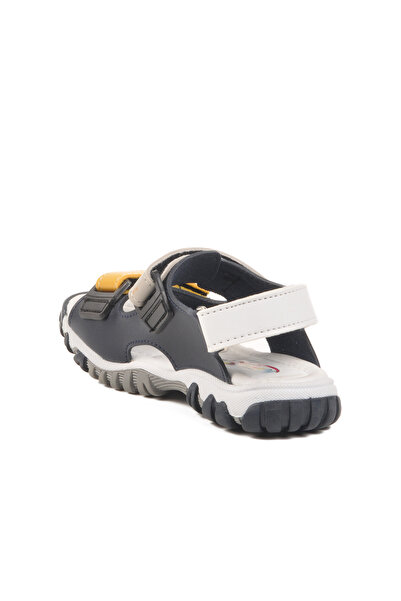 Aspor Navy Blue Gray Velcro Boys Sandals