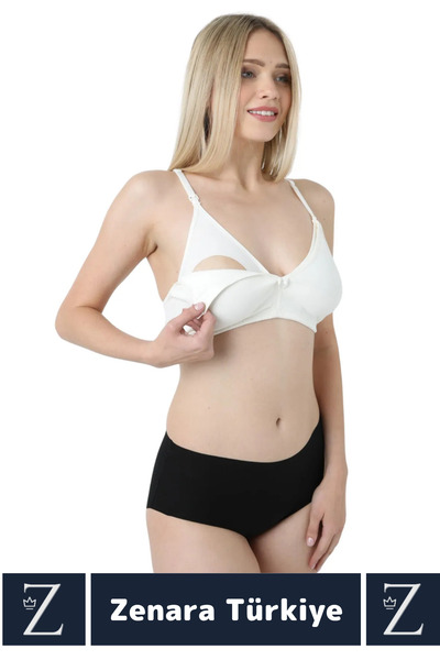 Zenara Natural Appearance Restoring Cotton Seamless Maternity Maternity Full Mold Comfortable Nursing Bra Without Underwire