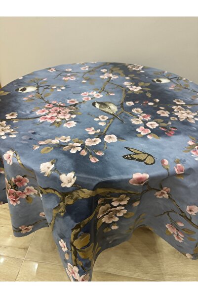 yukselhalimefrusat Astarlı muşamba masa örtüsü yuvarlak 140 cm çapında