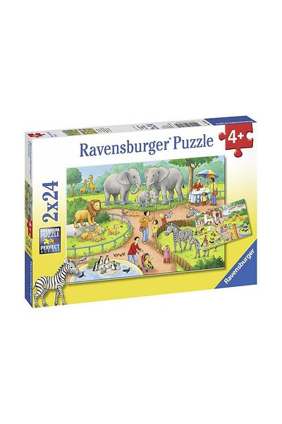 RAVENSBURGER 78134 Zoo 2X24 Pieces Ravensburger Puzzle