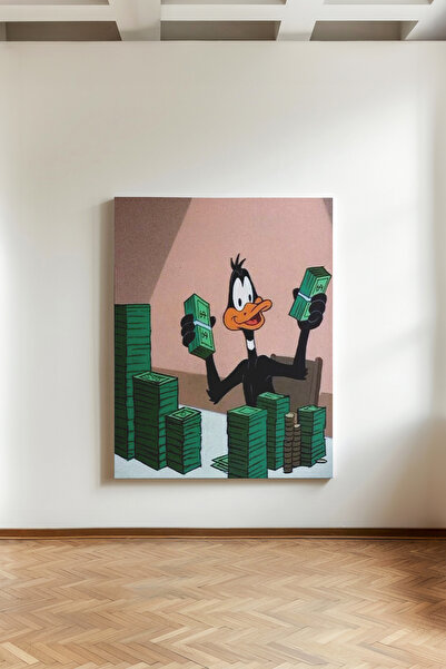Kanvaspera Daffy Duck Money - Kanvas Tablo