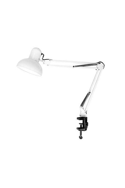 GIRLS CORNER Manicure table lamp, white, with flexible arm and table clamp