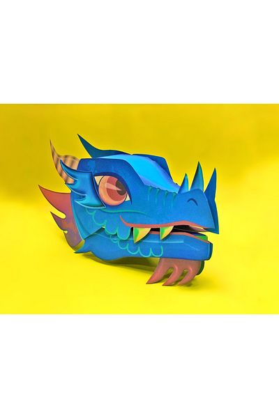 Probest DESIGN Dragon Hand Puppet, Mentossori Cut Paste Art Puppet Hand Skill