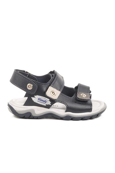 Aspor Navy Blue Red Velcro Boys Sports Sandals