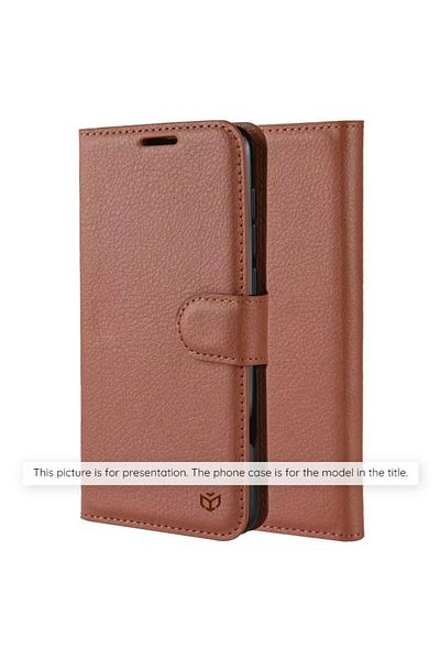 Techsuit Case for Samsung Galaxy A06 - Techsuit Leather Folio - Brown