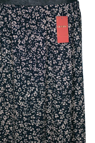 HESNA Women's Ecem Battal Size 8 Piece Elastic Navy Blue Skirt D42