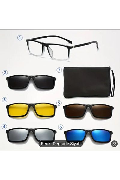 Game 6 Clips Polarized Sunglasses Interchangeable Glasses