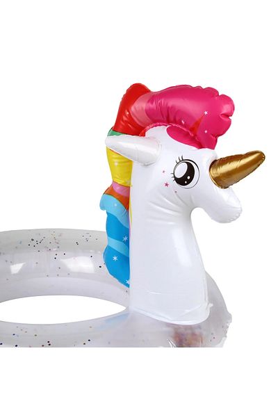 LRS STORE 2-8 Years White Sequin Unicorn Children's Ring Girl's Pool Sea Swimming Ring