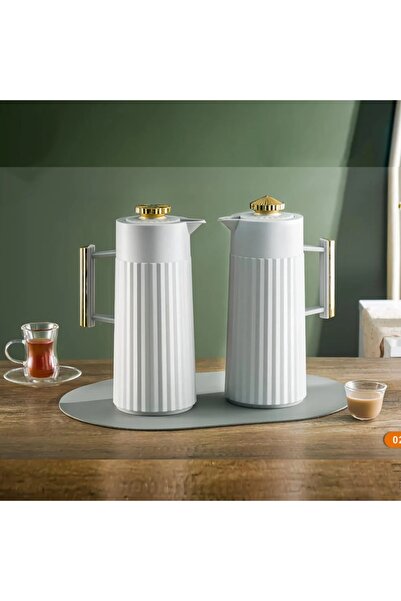 DVINA طقم قطعتين ترامس للشاي والقهوة من بيتروس 1لتر + 1لتر