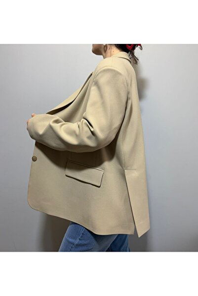 BEYBACO Oversize Cut Double Slit Lined Blazer Jacket - Blazer Jacket - Oversize Jacket