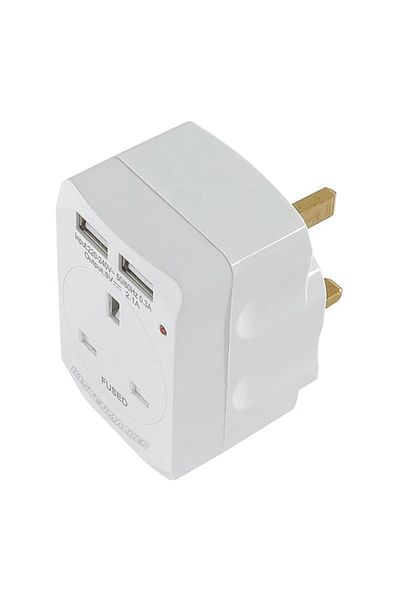 Kistenmacher محول مقبس حائط صغير الحجم خفيف الوزن وسريع الشحن بقوة 3250 واط بمنفذي USB