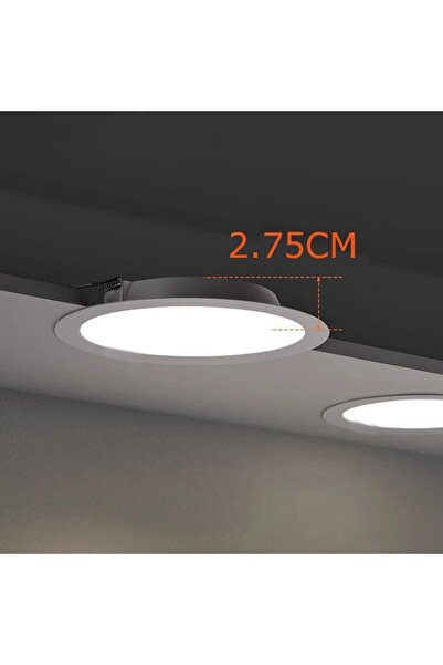 Generic مصباح سقف دائري LED فائق السطوع بقوة 24 وات، مقاس 8 بوصات، مصباح سقف مسطح فائق النحافة