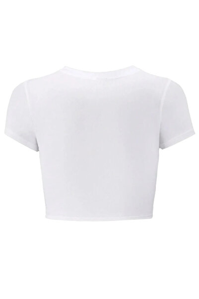 Bozz&Bozz Collection Γυναικείο μπλουζάκι με στάμπα με κρυστάλλινη πέτρα Juicy Crop