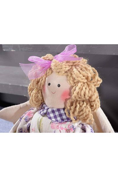 Decorer Checkered textile doll 47 cm