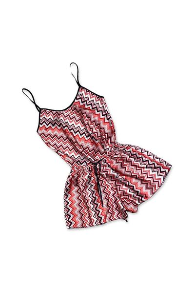 Intisimo Women's Pajamas, Satin, 2 Pieces, Print, Red