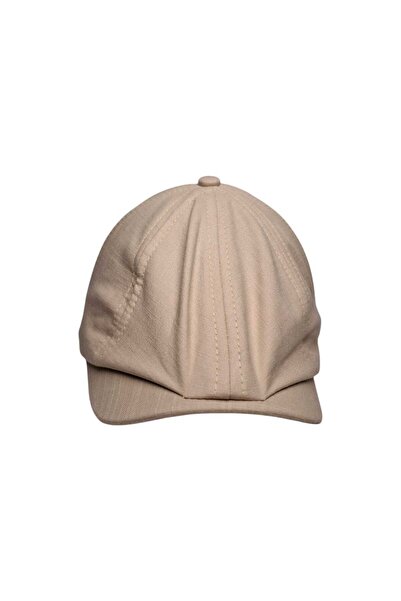 Kitti Spteks Kitti 1-3 Yaş Erkek Bebe Koyu Bej Renk Düz Yazlık Kasket Şapka