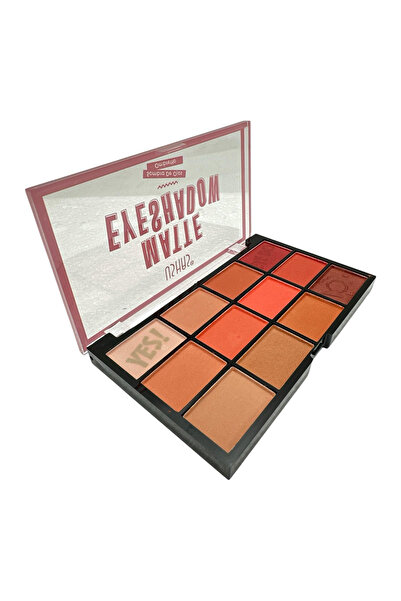 Ushas Paletă Fard de Pleoape nr 04 Mat – Nuante elegante și rezistență de lungă durată, 12 nuanțe