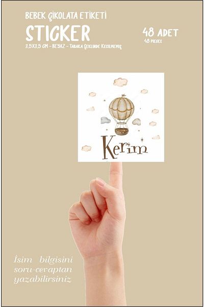43 cici süsler organizasyon Brown Flying Balloon Madlen Chocolate Tag Is 48 Pieces