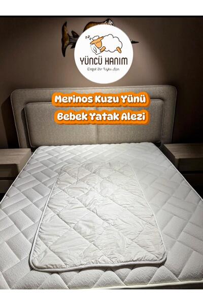 Yüncü Hanım %100 Yün Dolgu Bebek Uyku Seti 3'lü Paket (Yün Yorgan + Yün Alez + Yün Yastık)