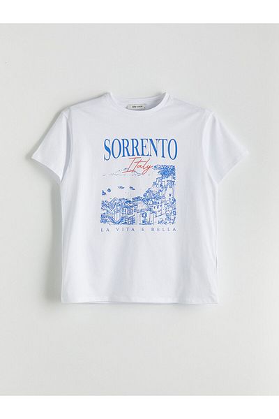 LC Waikiki Tricou de damă cu imprimeu Italia Crew Neck