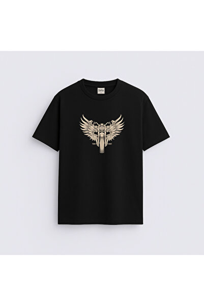 sielta Παιδικό μπλουζάκι για ενήλικες με στάμπα Biker Wing Crewneck