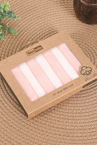 VaVbaby مجموعة من 7 مناديل مبللة لفم الأطفال – 100% قطن، وافل ناعم وعالي الام...