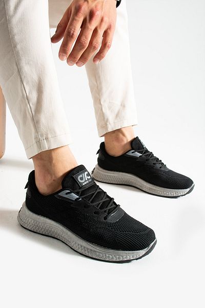 Moppy Men's Black Mesh Casual Sports Shoes