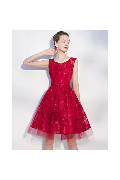 OEM Short red dress embroidered with sequins