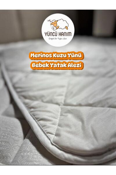 Yüncü Hanım %100 Yün Dolgu Bebek Uyku Seti 3'lü Paket (Yün Yorgan + Yün Alez + Yün Yastık)