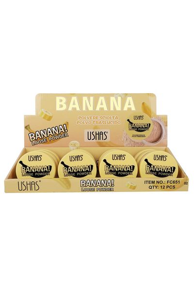 Ushas Pudră Compactă USHAS Banana Loose Powder – Fixare perfectă și finisaj mat