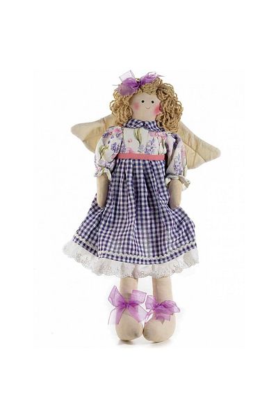 Decorer Checkered textile doll 47 cm