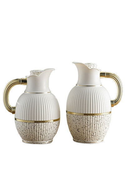 DVINA طقم قطعتين ترمس الطاووس للشاي والقهوة من بيتروس 1لتر و 0.7لتر