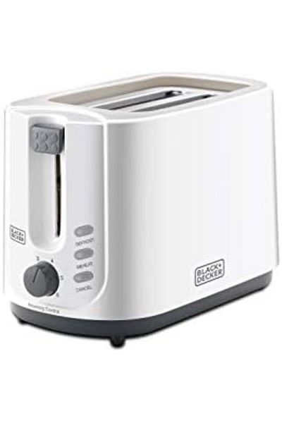 Blackdekor BLACK+DECKER 2-Slice Cool Touch Bread Toaster, 750W, Adjustable Browning Control, Defrost/Reheat/Can