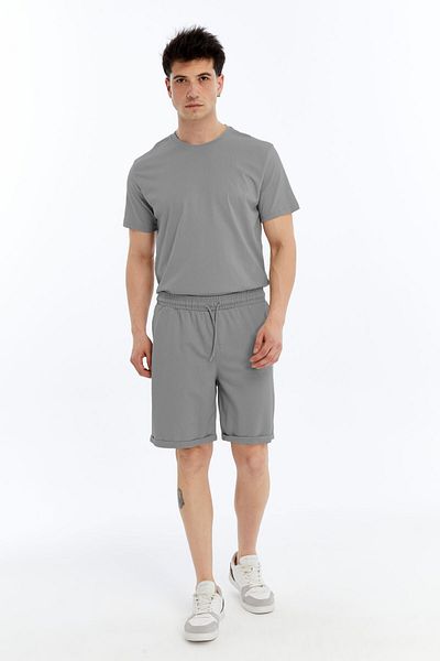 OXVİN 2-Piece Men's T-Shirt - Shorts Set Regular Modal Blend (Shorts - T-Shirt)