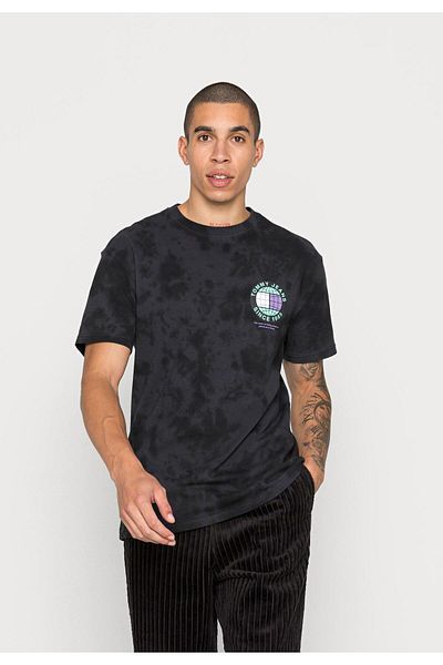 Tommy Jeans UNITEE GLOBE TIE DYE TEE UNISEX - Print T-shirt - black multi