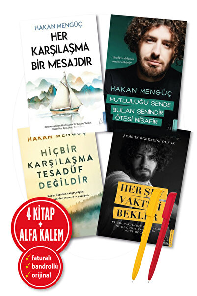 Destek Yayınları Alfa Kalem+Hakan Mengüç 4 Kitap(Her Karşılaşma Bir Mesaj+Mut...