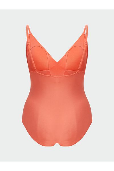 LC Waikiki Γυναικείο μαγιό με λαιμόκοψη V με μονό λουράκι