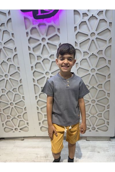KUMRUNUN DÜNYASI Short Sleeve T-Shirt and Shorts'2-Piece Bottom Top Boys' Set